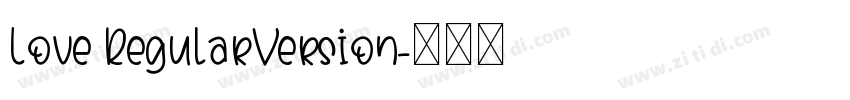 Love RegularVersion字体转换